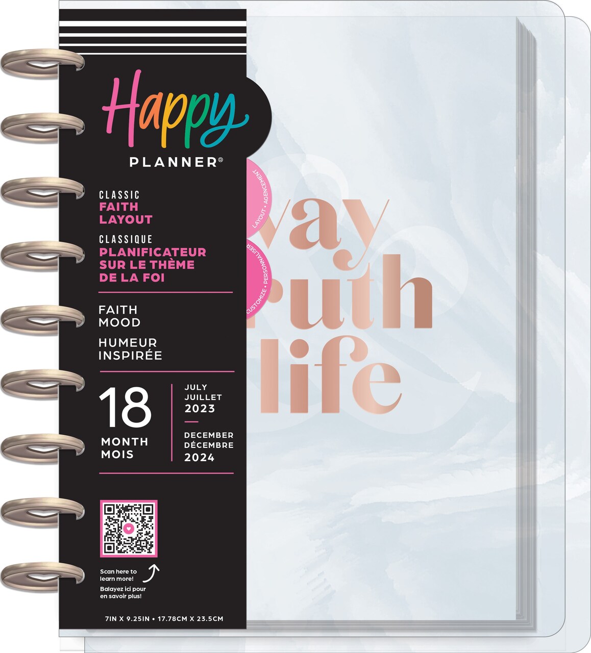 Happy Planner Classic 18-Month Planner-Faith Mood; July '23 - Dec. '24